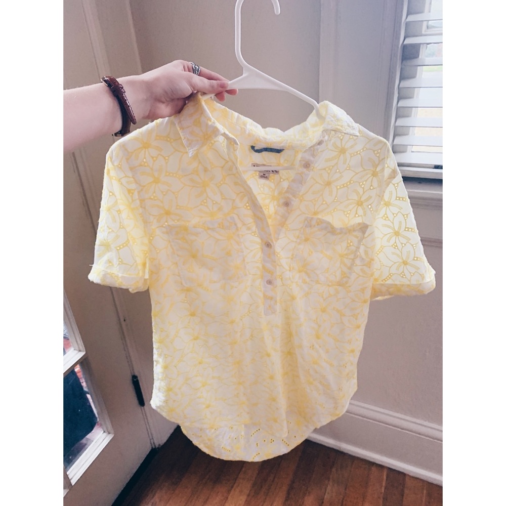 SUMMER VINTAGE FLORAL BUTTON UP// SIZE M//